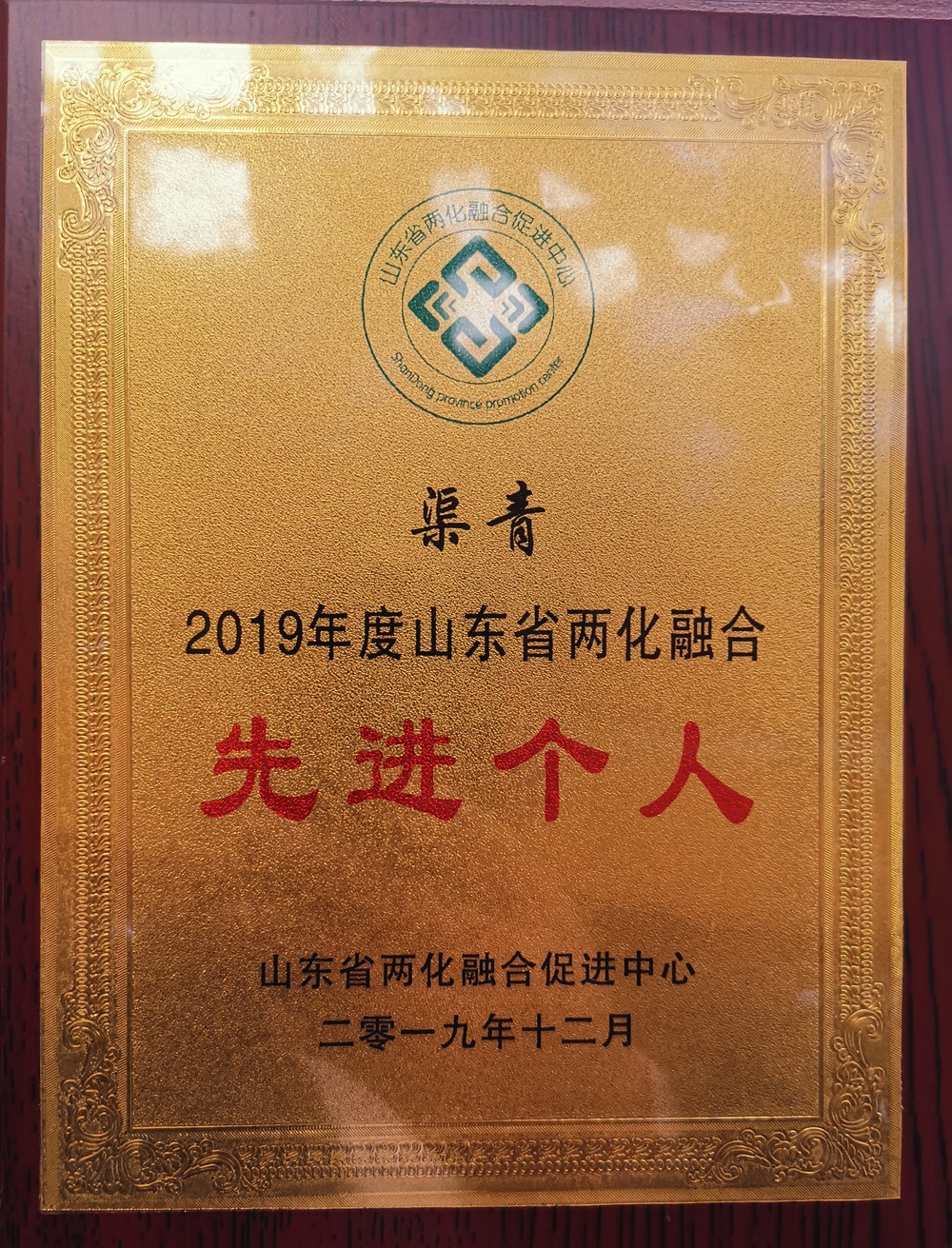 热烈祝贺中煤集团董事长渠青被评为2019年度山东省两化融合先进个人